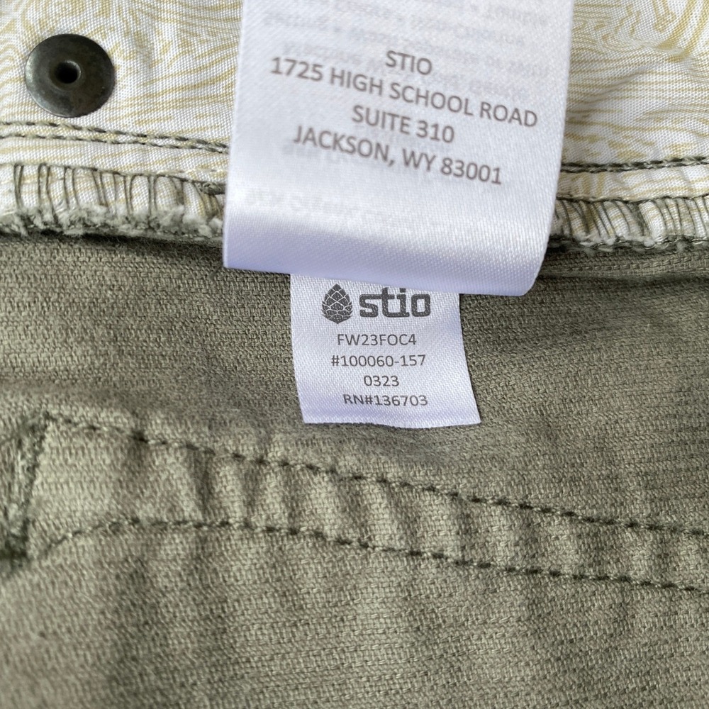 Stio Rivet Corduroy Pants Sage Green Gray Womens 10 Short Outdoor Hiking Camping - Picture 10 of 13